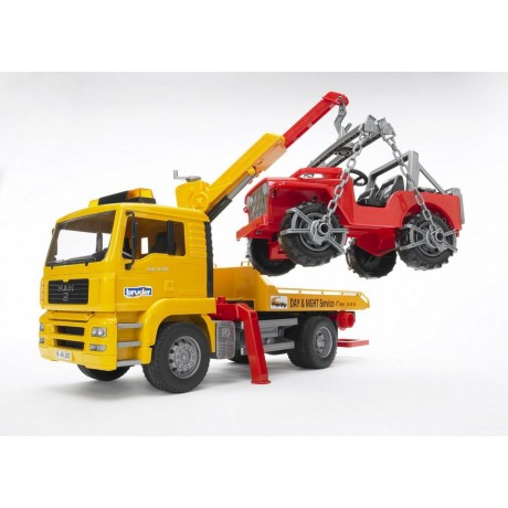 Bruder Φορτηγό MAN οδικής βοήθειας με γερανό & τζιπάκι